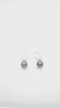 Silver earrings with 2 round Tahitian pearls, grade C (A+)
