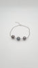 Bracelet en argent et 3 perles de tahiti