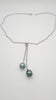 Collier en argent avec 2 perles de Tahiti collection OEAU